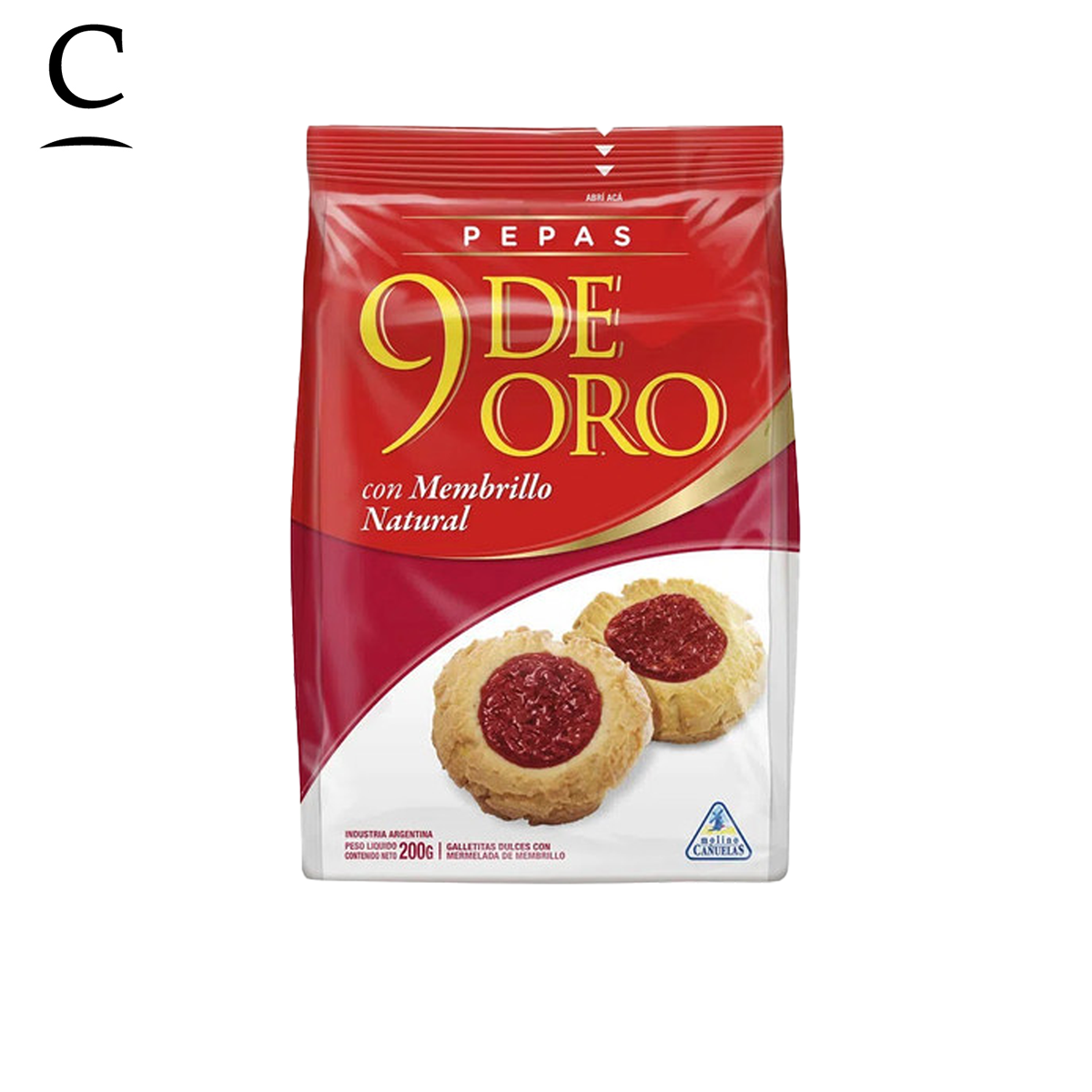 9 de Oro Pepas con Membrillo Natural - Soft Biscuits with Quince Jelly x 200g