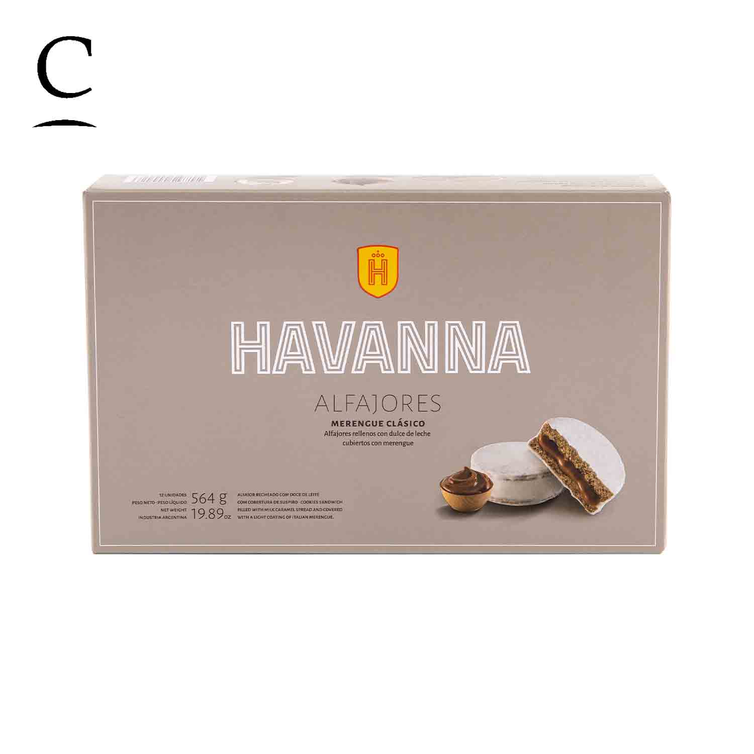 Havanna Alfajores Dulce de Leche 12u (Meringue) 564g |