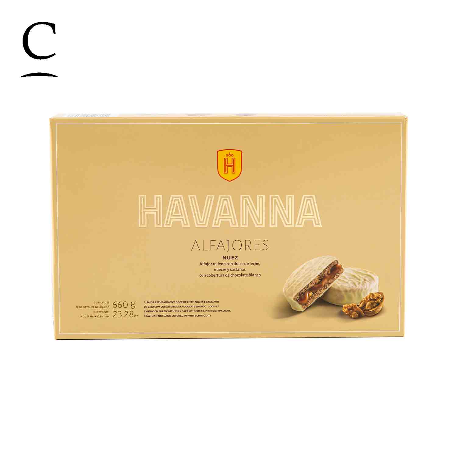 Havanna Alfajores de Nuez 12u (Nuts) 660g