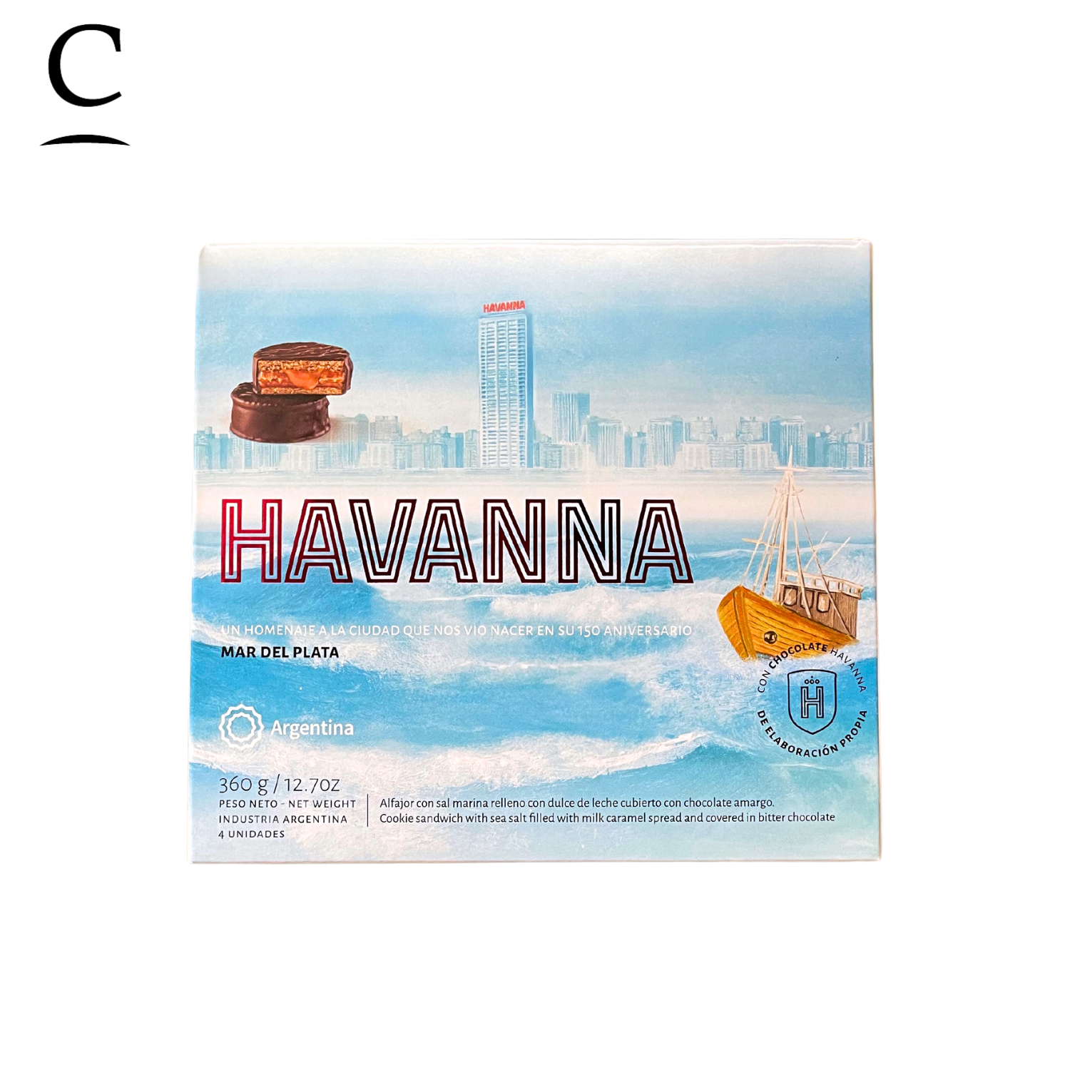 Havanna Alfajores Mar del Plata 150 Aniversario 4u - 360g