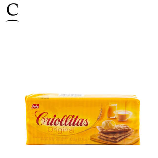 Galletitas Criollitas 100g, classic Argentine water crackers with a light crispy texture
