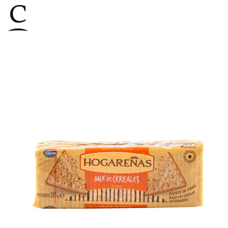 Galletitas Hogareñas Mix Cereales 176g, Argentine crunchy cereal biscuits with wheat bran and oat flakes