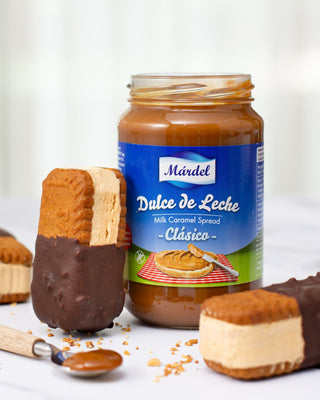 Mardel Dulce de Leche Clásico Familiar 450g, traditional Argentine caramel spread for toast, pancakes and desserts