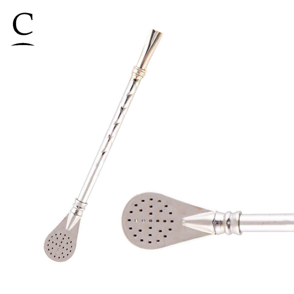 Metal Filtering Straw Silver Coated Rounded Drop Shaped L – Casa ...