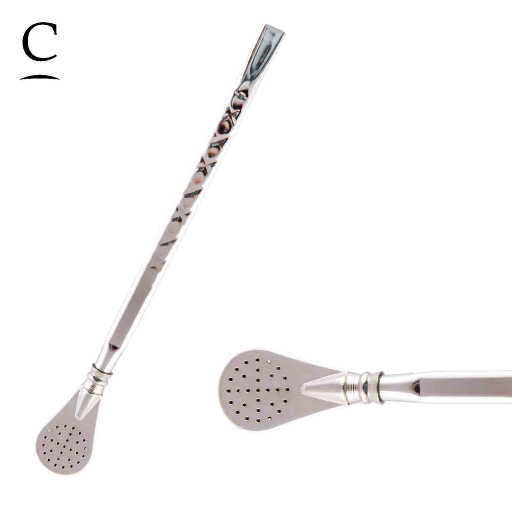 Metal Filtering Straw Silver Coated Flat Drop Shaped end L – Casa ...