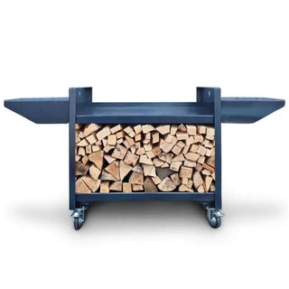 Grande Gunmetal Woodstore Stand