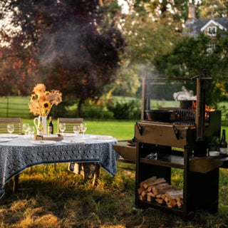 Asado Gunmetal Woodstore Stand