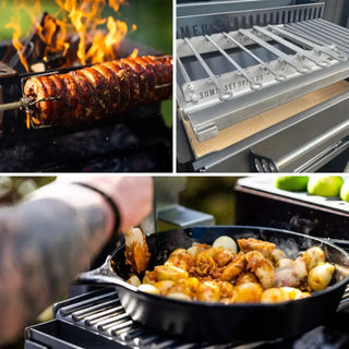 Asado Gunmetal Grill Full Monty Accessories Bundle