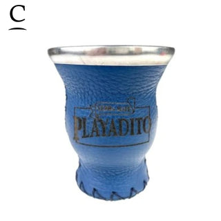 Playadito Glass Mate Gourd Cover in Leather Blue