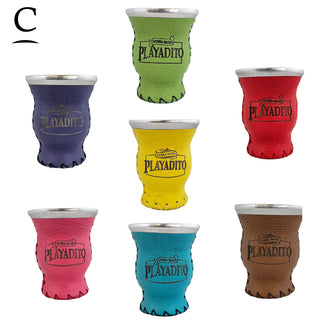 Playadito Glass Mate Gourd Cover In Leather (Multiple Colours)